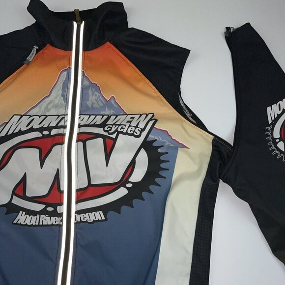 Canari Convertible Cycling Jacket Men’s Medium Zip Off Sleeves Graphics - Picture 12 of 12